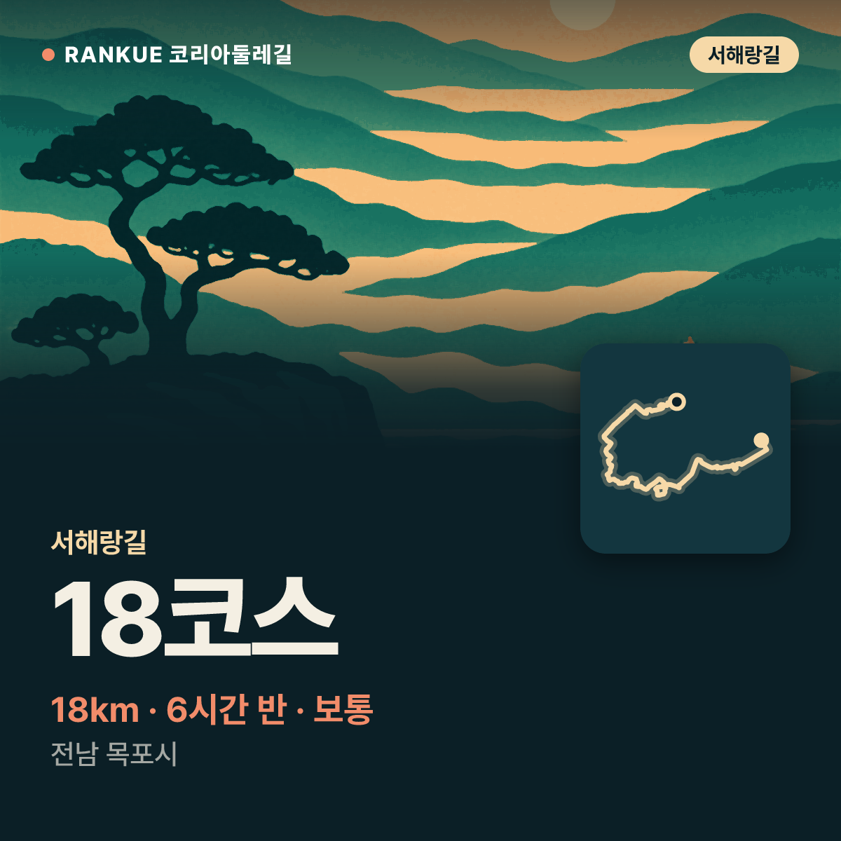 서해랑길 18코스 — 18km · 6시간 30분 · 보통 · 전남 목포시